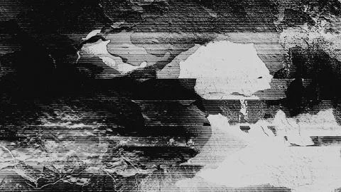 Black and White Glitch Texture with Scanlines and Pixel Sorting Distortion Stockillustratie