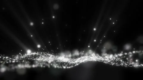 Black and white Glitter light particles and shine light ray beam abstract. Video stock 172099656