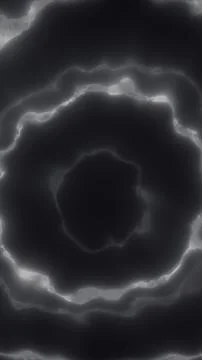 Black and white glowing circular portal with smoky luminous edges, creating.. Stock Illustration