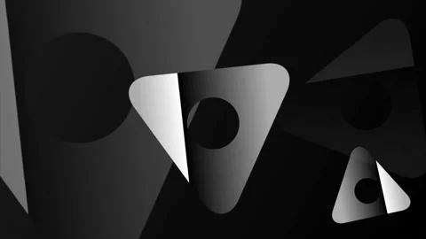 Black and white gradient rotating triangular shape background Stock Footage 204727918