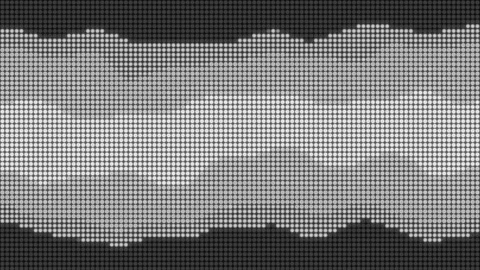 Black and White Gradient Round Mosaic Halftone Wave Motion Background Stock Footage 320852549