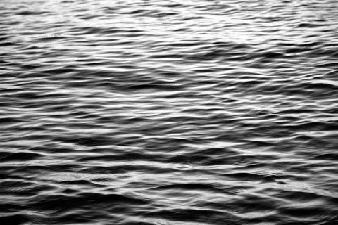 Black and white gradient surface of water waves Stock Photos