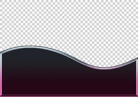 Black and white gradient wave pattern with smooth curves on dark background Stock Illustration