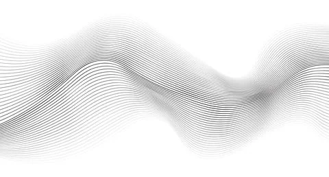 Black and white gradient wavy stripes background Stock Illustration