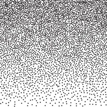 Black and white grainy dotwork gradient texture. Retro halftone stippled Stock Illustration