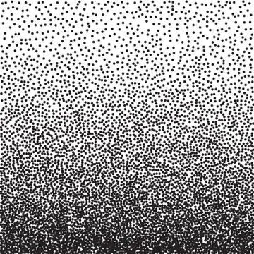 Black and white grainy dotwork gradient texture. Retro halftone stippled Stock Illustration