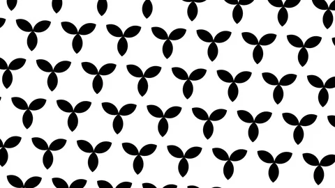 Black and white graphic pattern with geometric figures, in 4K. 動画素材 112246686