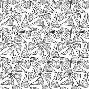 Black and white graphics, abstract background, hand-drawn ornament. Design f Illustrazione stock