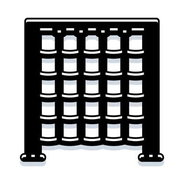 Black and white grid pattern security gate Stock Illustration