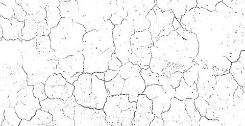 A black and white grunge  effect for overlay, cracked  texture Stock Illustration