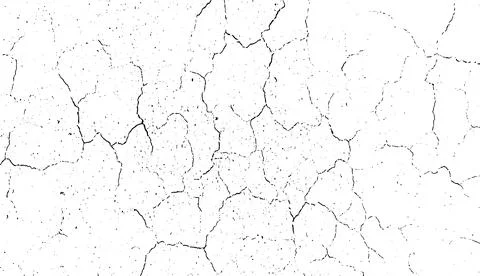 A black and white grunge  effect for overlay, cracked  texture Stock Illustration