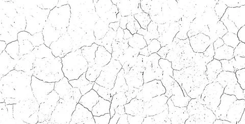A black and white grunge  effect for overlay, cracked  texture Stock Illustration