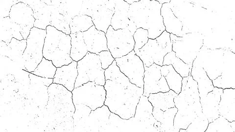 A black and white grunge  effect for overlay, cracked  texture Stock Illustration