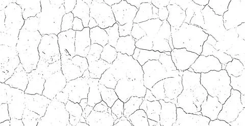 A black and white grunge  effect for overlay, cracked  texture Stock Illustration