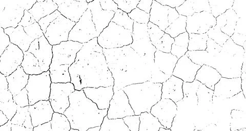 A black and white grunge  effect for overlay, cracked  texture Stock Illustration