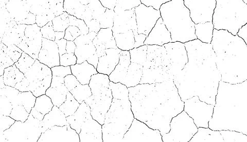 A black and white grunge  effect for overlay, cracked  texture Stock Illustration