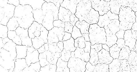 A black and white grunge  effect for overlay, cracked  texture Stock Illustration