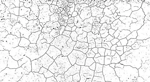 A black and white grunge  effect for overlay, cracked  texture Stock Illustration