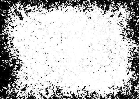 Black and white Grunge frame, Grunge border, grunge border template frame Stock Illustration