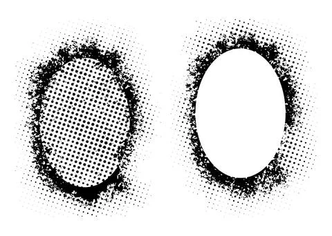 Black and white Grunge frame, Grunge border, grunge border template frame Stock Illustration