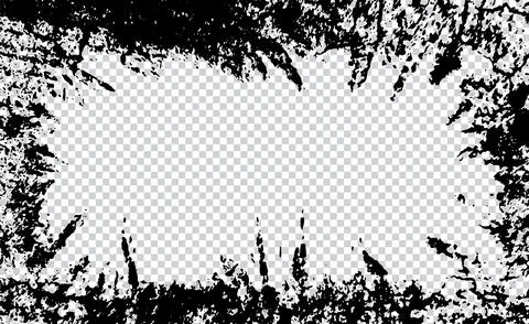 Black and white Grunge frame, Grunge border, grunge border template frame Stock Illustration