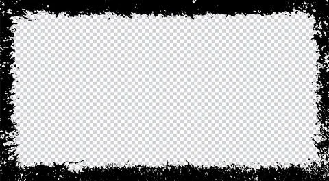 Black and white Grunge frame, Grunge border, grunge border template frame Stock Illustration