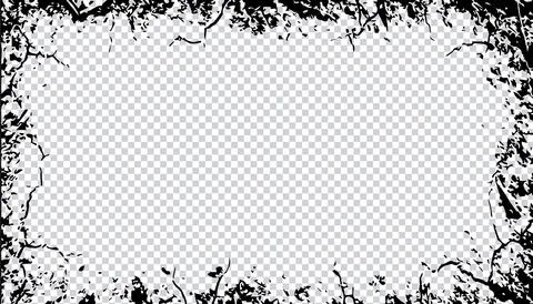 Black and white Grunge frame, Grunge border, grunge border template frame Stock Illustration