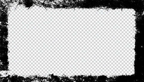 Black and white Grunge frame, Grunge border, grunge border template frame Stock Illustration