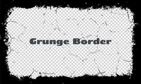 Black and white Grunge frame, Grunge border, grunge border template frame Stock Illustration