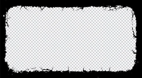Black and white Grunge frame, Grunge border, grunge border template frame Stock Illustration