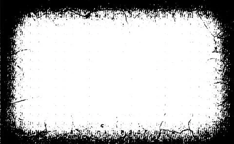 Black and white Grunge frame, Grunge border, grunge border template frame Stock Illustration