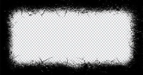 Black and white Grunge frame, Grunge border, grunge border template frame Stock Illustration