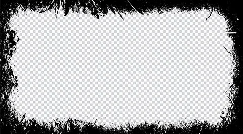 Black and white Grunge frame, Grunge border, grunge border template frame Stock Illustration