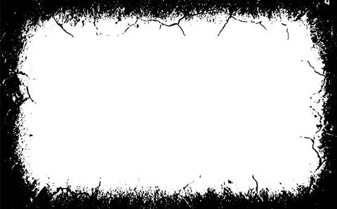 Black and white Grunge frame, Grunge border, grunge border template frame Stock Illustration