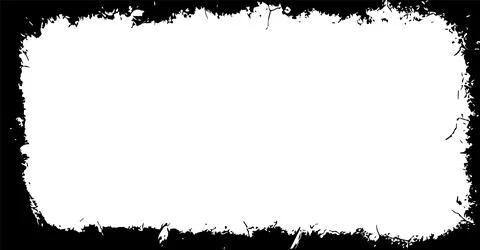 Black and white Grunge frame, Grunge border, grunge border template frame Stock Illustration