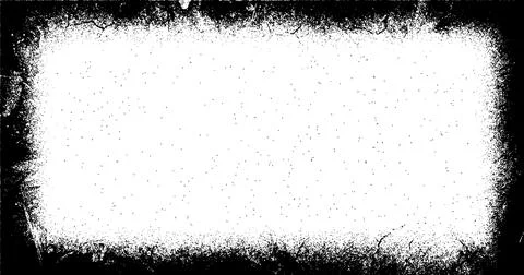 Black and white Grunge frame, Grunge border, grunge border template frame Stock Illustration