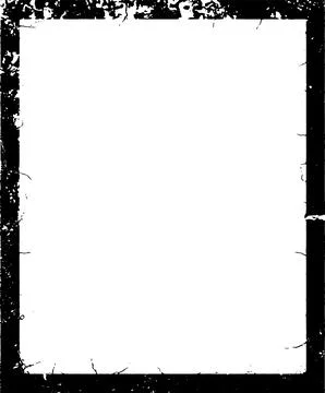 Black and white Grunge frame, Grunge border, grunge border template frame Stock Illustration
