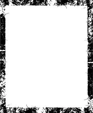 Black and white Grunge frame, Grunge border, grunge border template frame Stock Illustration