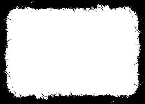 Black and white Grunge frame, Grunge border, grunge border template frame Stock Illustration