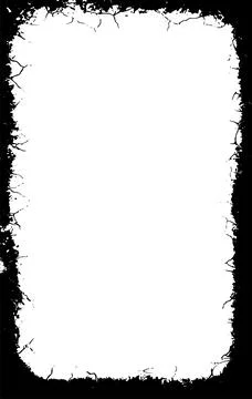 Black and white Grunge frame, Grunge border, grunge border template frame Stock Illustration