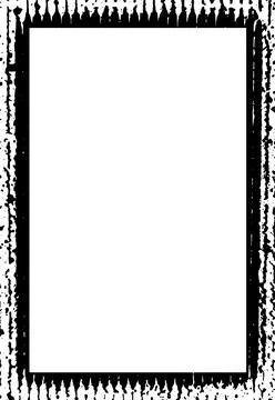 Black and white Grunge frame, Grunge border, grunge border template frame Stock Illustration