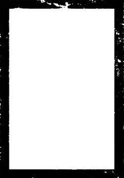 Black and white Grunge frame, Grunge border, grunge border template frame Stock Illustration