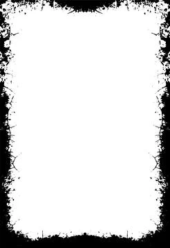 Black and white Grunge frame, Grunge border, grunge border template frame Stock Illustration