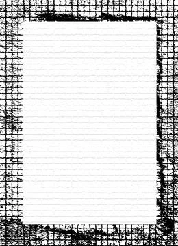 Black and white Grunge frame, Grunge border, grunge border template frame Stock Illustration