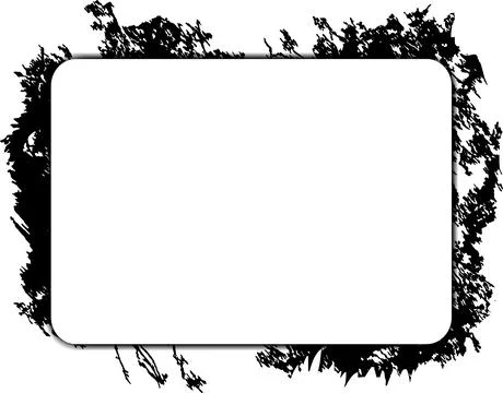 Black and white Grunge frame, Grunge border, grunge border template frame Stock Illustration