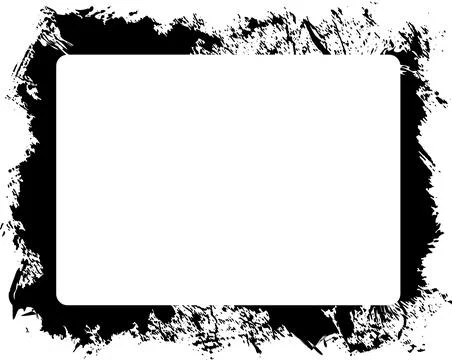 Black and white Grunge frame, Grunge border, grunge border template frame Stock Illustration