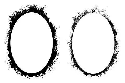 Black and white Grunge frame, Grunge border, grunge border template frame Stock Illustration