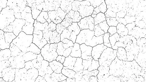 A black and white grunge texture of a cracked wall, cracked concrete of grunge Stock Illustration