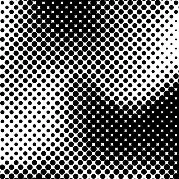 Black and White Halftone Background Stock Illustration