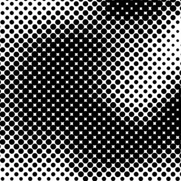 Black and White Halftone Background Stock Illustration